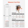 Dog Door for Sliding Glass Door, 75 7/8" to 80 11/16" Adjustable Height, Aluminum Alloy Frame with Flap and Rotating Hinge, Lock Design
