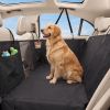 Dog Car Seat Cover for Back Seat, Hard Bottom Back Seat Extender, Waterproof Dog Hammock for Car & SUV, 58"L, Black