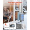 Dog Door for Sliding Glass Door, 75 7/8" to 80 11/16" Adjustable Height, Aluminum Alloy Frame with Flap and Rotating Hinge, Lock Design