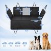 Dog Car Seat Cover for Back Seat, Hard Bottom Back Seat Extender, Waterproof Dog Hammock for Car & SUV, 58"L, Black