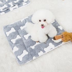 1pc Pet Bed Mat; Thickened Cat And Dog Sleeping Pad; Warm Double-sided Blanket Kennel (size: m)